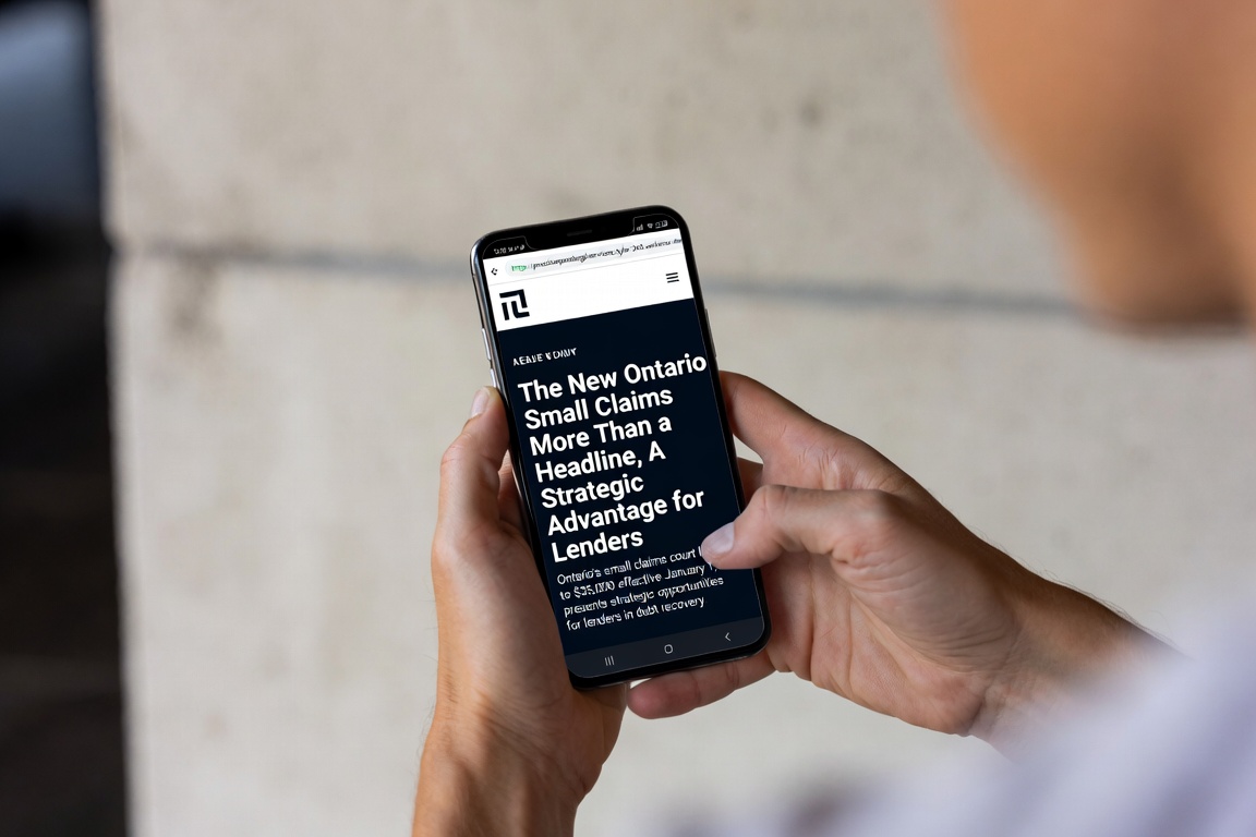 The New Ontario Small Claims Limit: More Than a Headline – A Strategic Advantage for Lenders