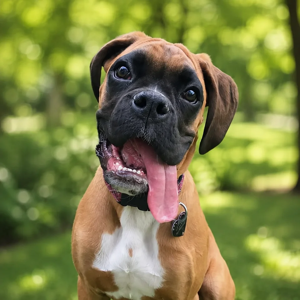 Lacey, our office boxer and mascot